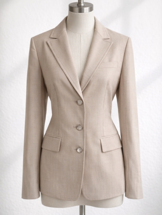 LOFT Jackets & Blazers - Vintage Ann Taylor LOFT Tan Wool Single Breasted Jacket Blazer